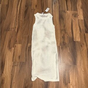 Target Cream Crochet Swim Coverup